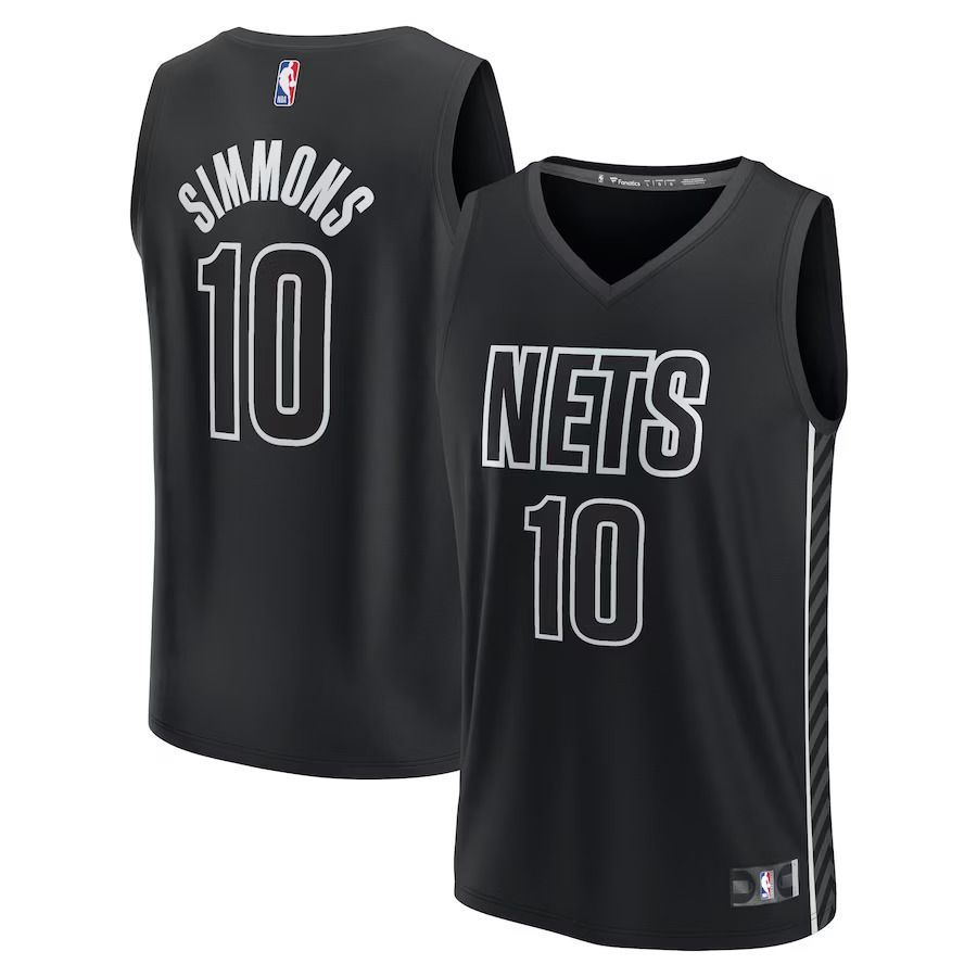 Men Brooklyn Nets #10 Ben Simmons Fanatics Branded Black 2022-23 Fast Break Player NBA Jersey->->NBA Jersey